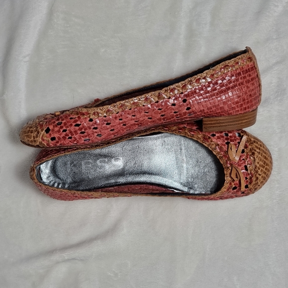 Y2K kess woven leather ballet flats - Picture 5 of 6